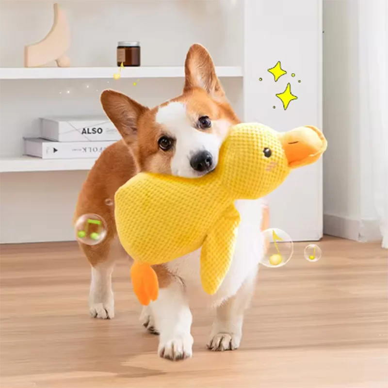 Duck Plush Dog Toy – Soft Squeaky Chew Toy for Dogs & Puppies