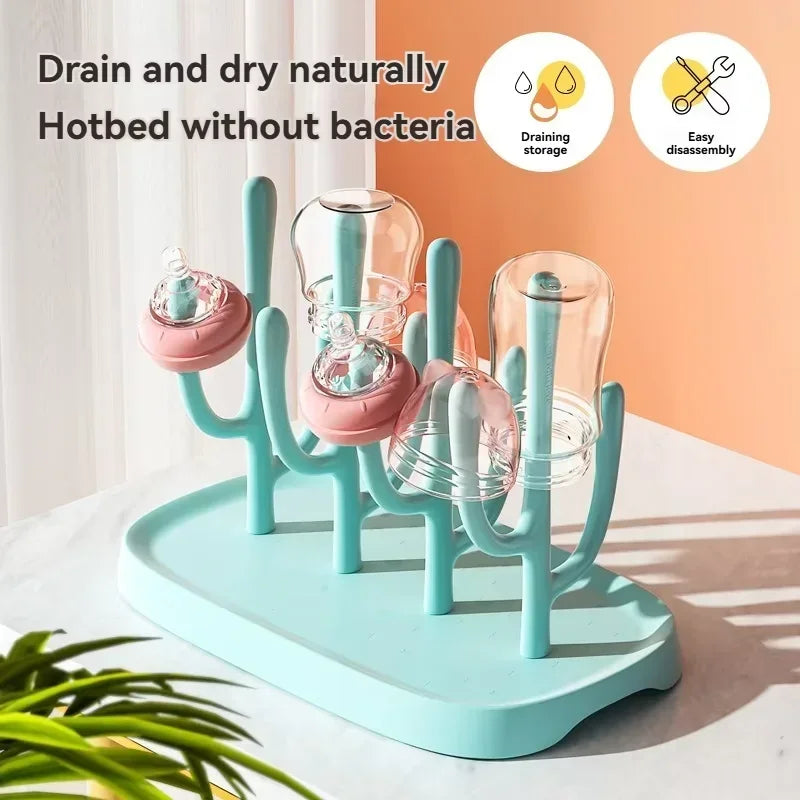 Baby Bottle Drying Rack – Portable PP Bottle Drain Rack for Baby Bottles, Cups, Pacifiers & Feeding Accessories