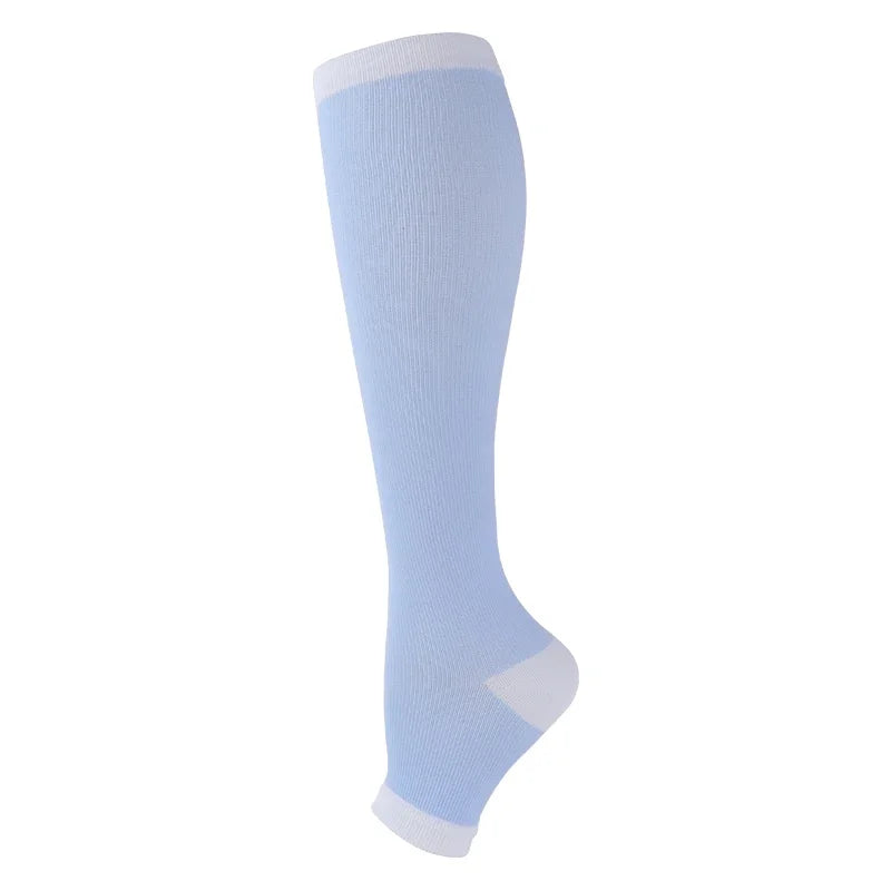 20–30 mmHg Knee High Compression Socks for Women & Men – Graduated Leg Support for Running, Travel, Work & Sports