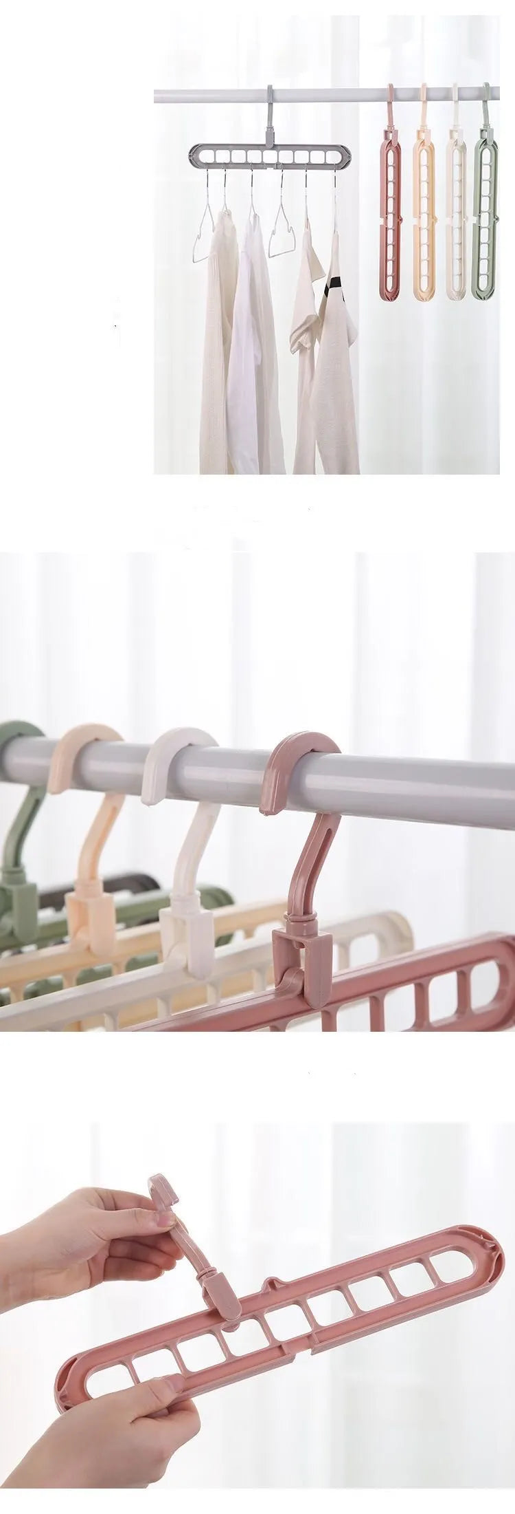 Space-Saving Multi-Port Clothes Hanger Organizer