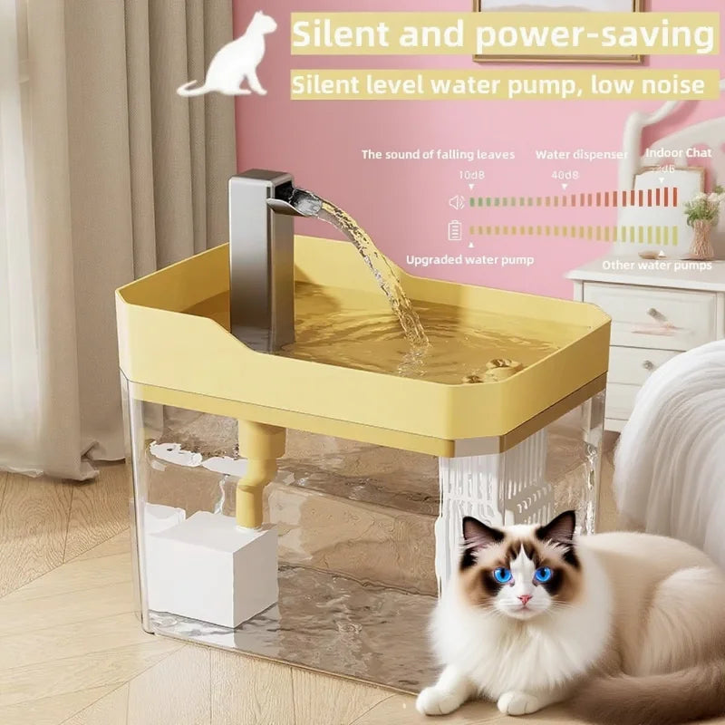 Automatic Cat Water Fountain – 1.5L Filtered Pet Drinking Dispenser with Quiet USB Pump & Fresh Water Circulation