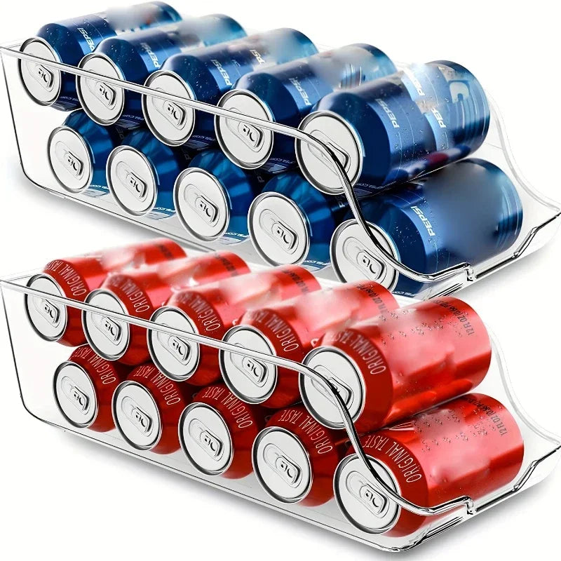 Auto-Rolling Can Dispenser for Refrigerator & Pantry Organization