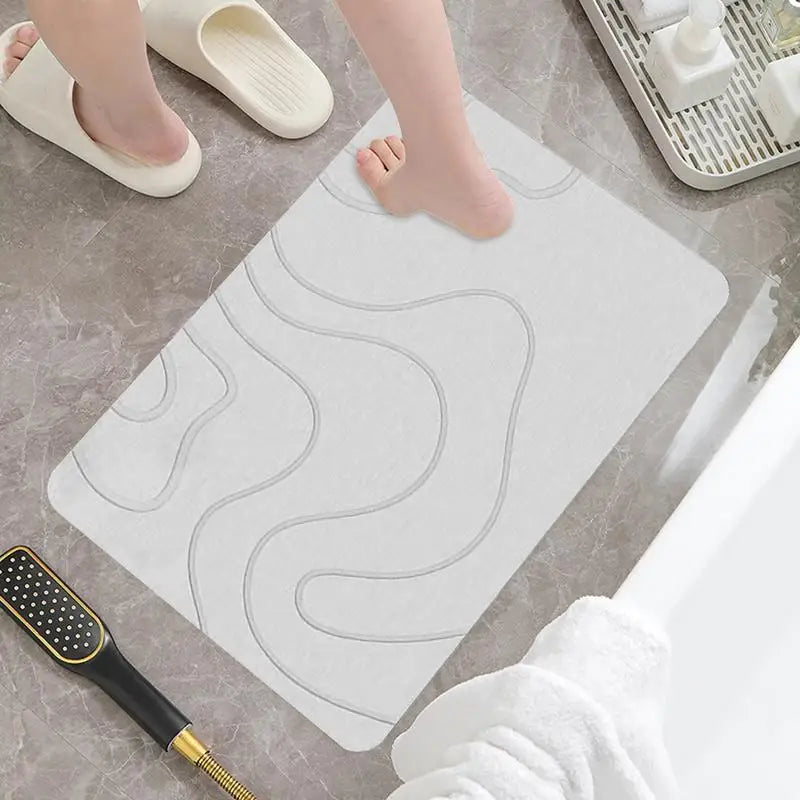Alfombra de baño antideslizante con fuertes ventosas para ducha, bañera, suelo, suave, cómoda, de secado rápido