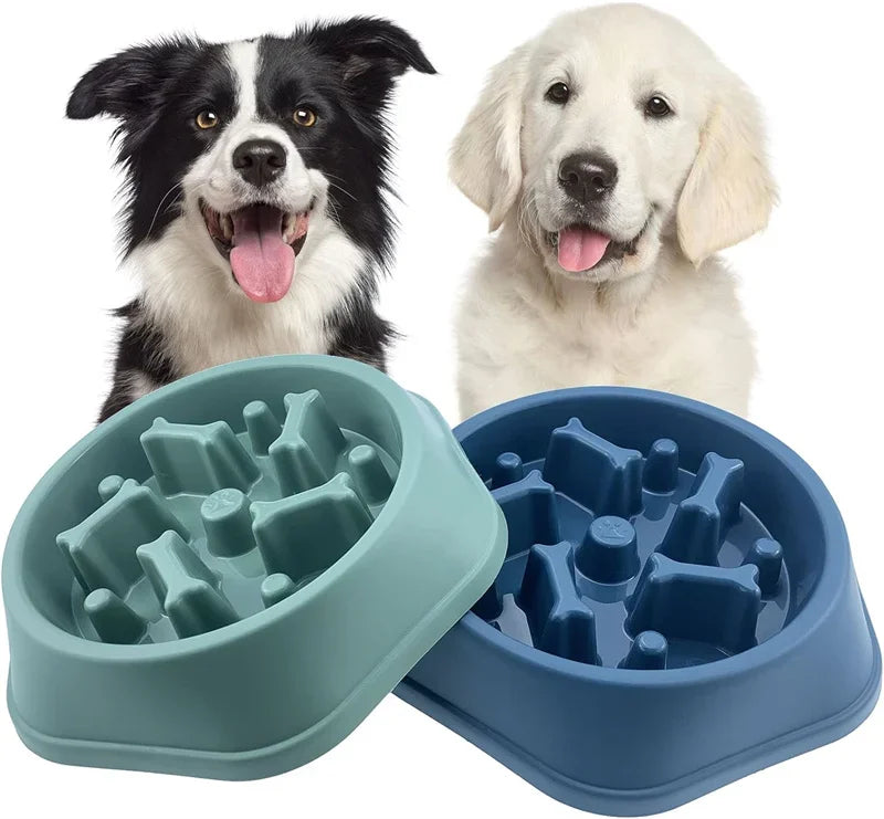 Tazón para perros de alimentación lenta, antiquemaduras, cuenco para comida para cachorros, antideslizante, para mascotas, cuencos para perros de alimentación lenta, comederos de rompecabezas para perros pequeños y medianos