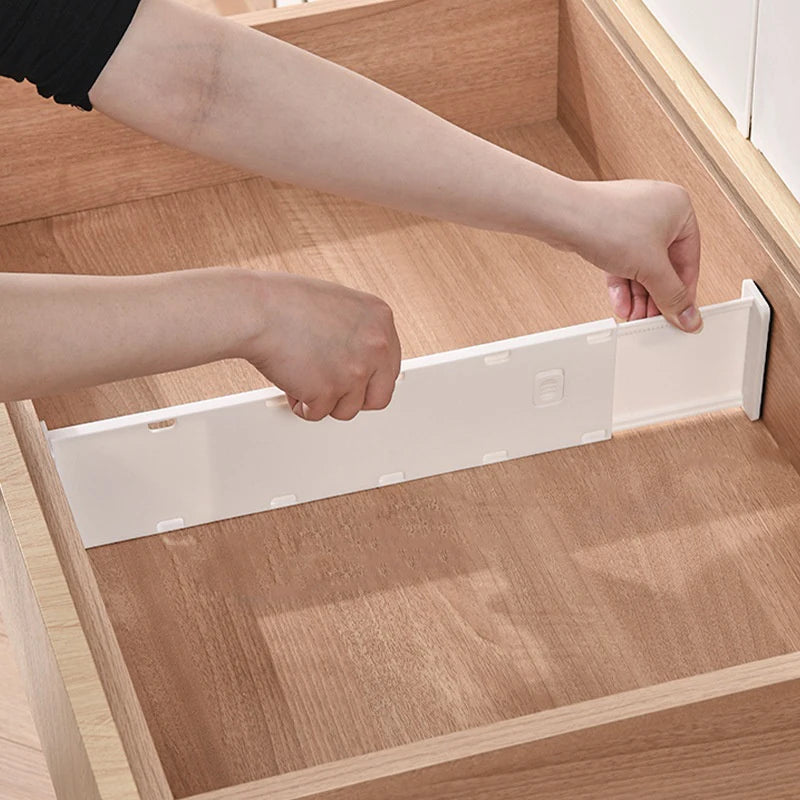 Adjustable Drawer Divider Organizer – Expandable PP Storage Partition for Clothes, Socks, Underwear, Kitchenware & Cosmetics