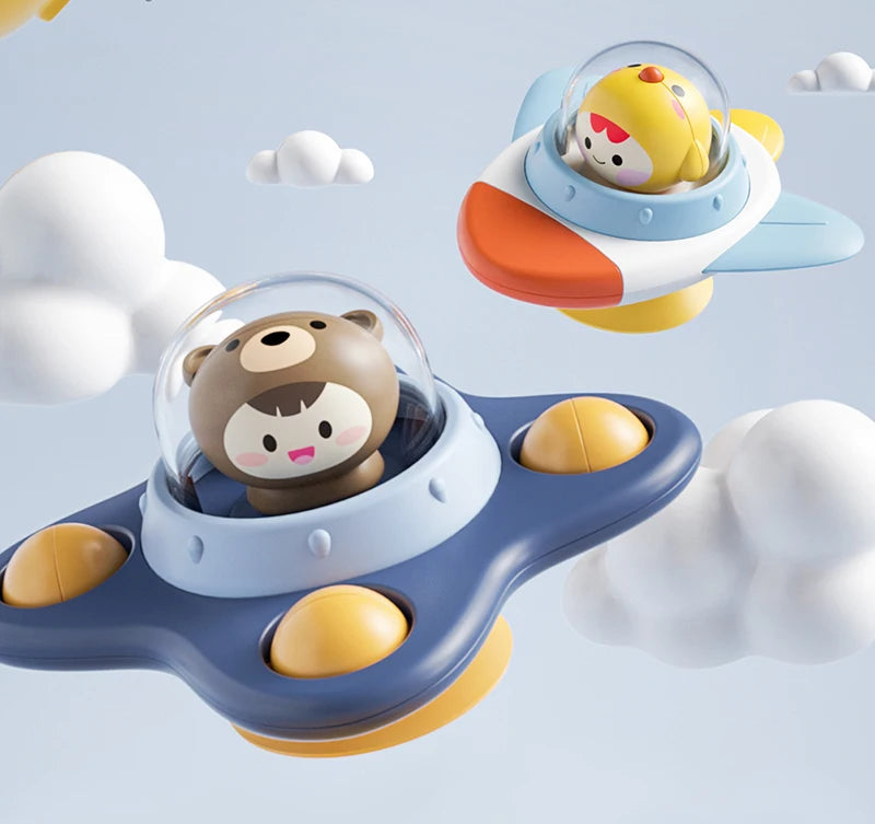 Montessori Suction Cup Spinner Toys – Sensory Spinning Bath & High Chair Toys for Toddlers and Babies Ages 3+