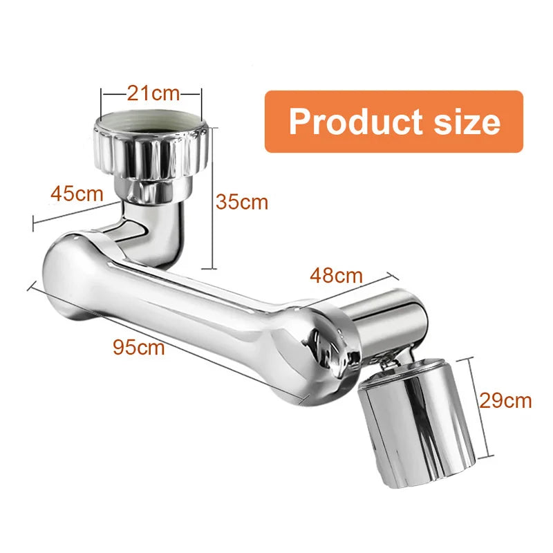 1080° Rotatable Faucet Sprayer Head with Dual Spray Modes for Kitchen & Bathroom Sink