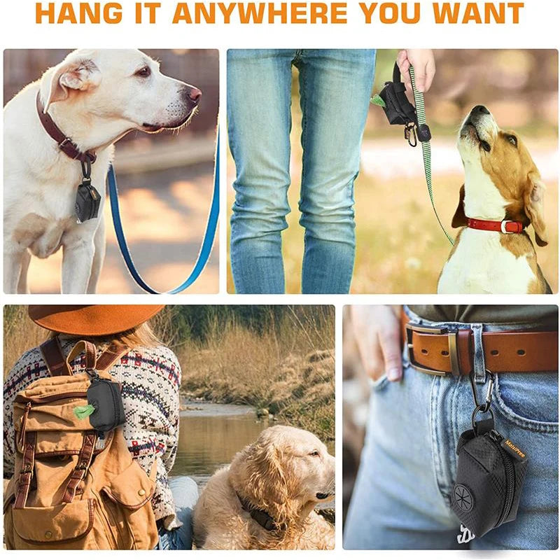 Soporte para Bolsas de Excrementos de Perro para Correa Accesorio Ajustable para Bolsas de Basura de Viaje Pequeñas Dispensador de Bolsas de Excrementos para Perros Herramientas de Limpieza para Mascotas
