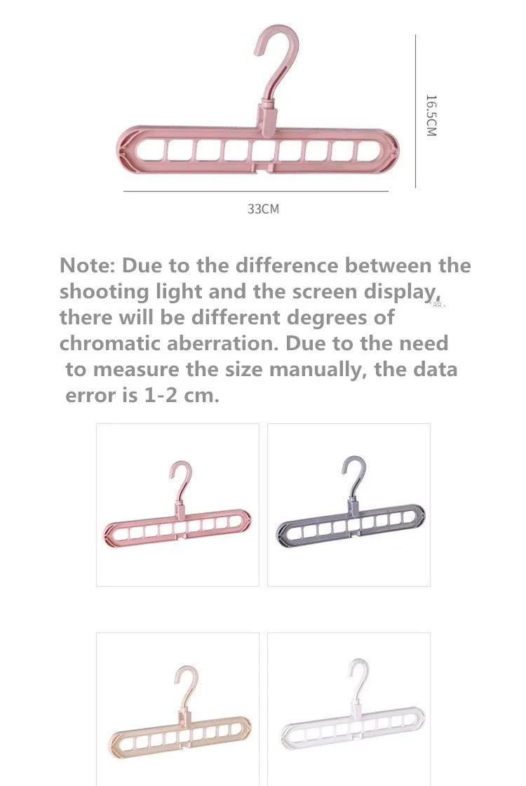 Space-Saving Multi-Port Clothes Hanger Organizer