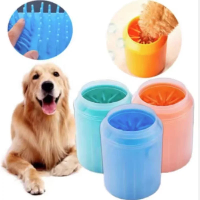 Portable Dog Paw Cleaner – Soft Silicone Foot Washer with Cleaning Brush for Mud, Dirt & Outdoor Paw Care