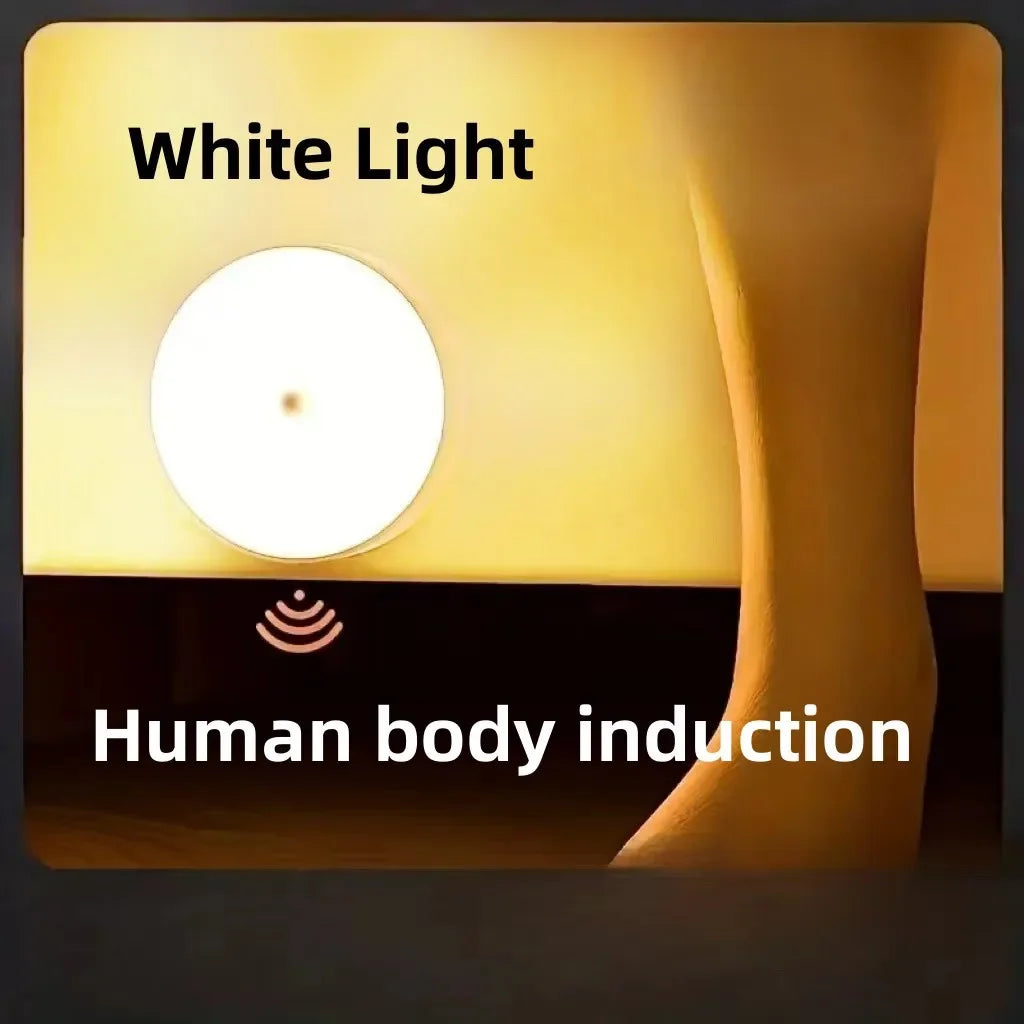 Rechargeable Motion Sensor Night Light – Adjustable LED Light for Bedroom, Stairs & Closet
