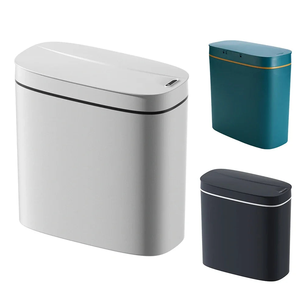 14L Smart Sensor Trash Can with Lid | Touchless Automatic Waste Bin for Kitchen & Bathroom