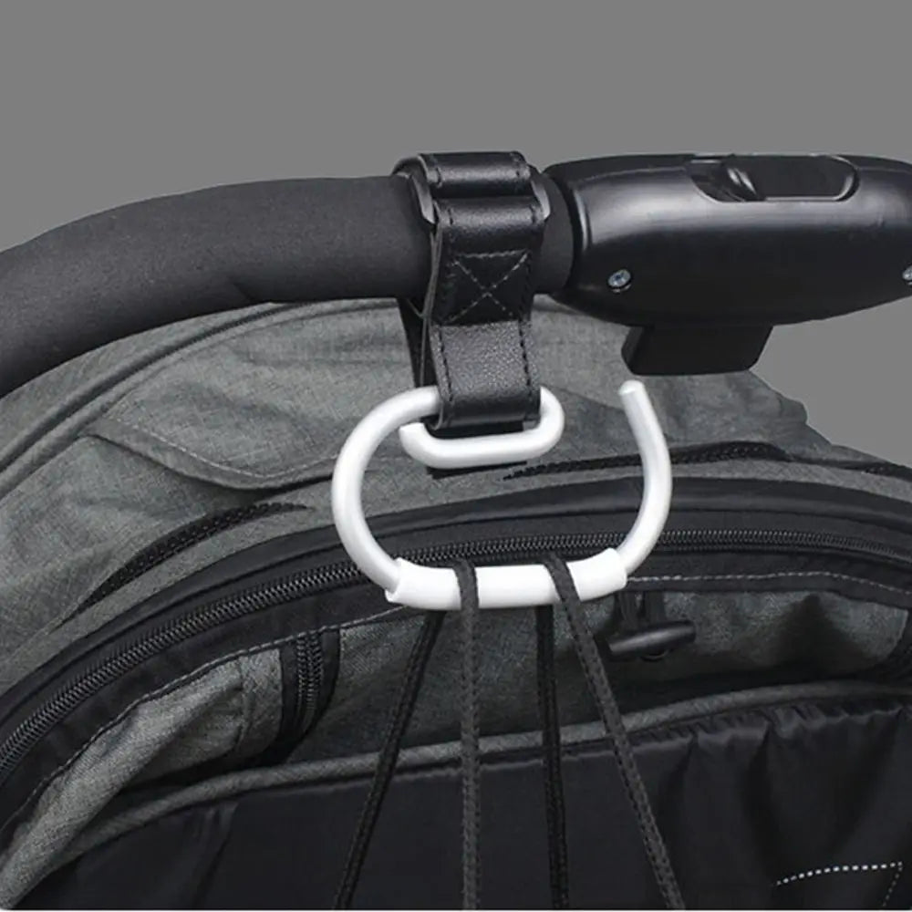 Baby Stroller Hook – Universal PU Organizer Hook for Diaper Bags, Shopping Bags & Stroller Accessories