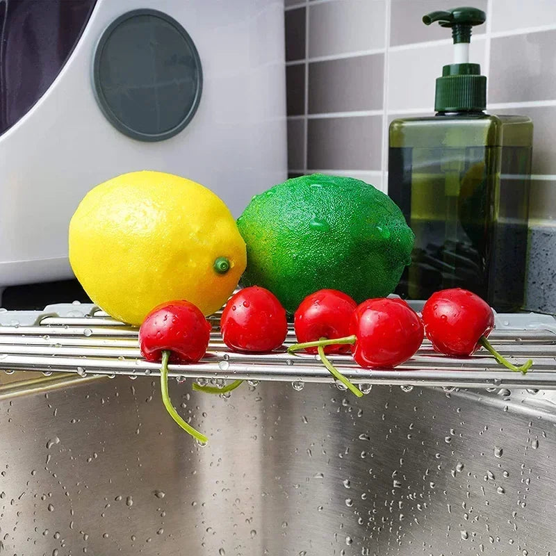 Foldable Triangle Roll-Up Dish Drying Rack for Kitchen Sink