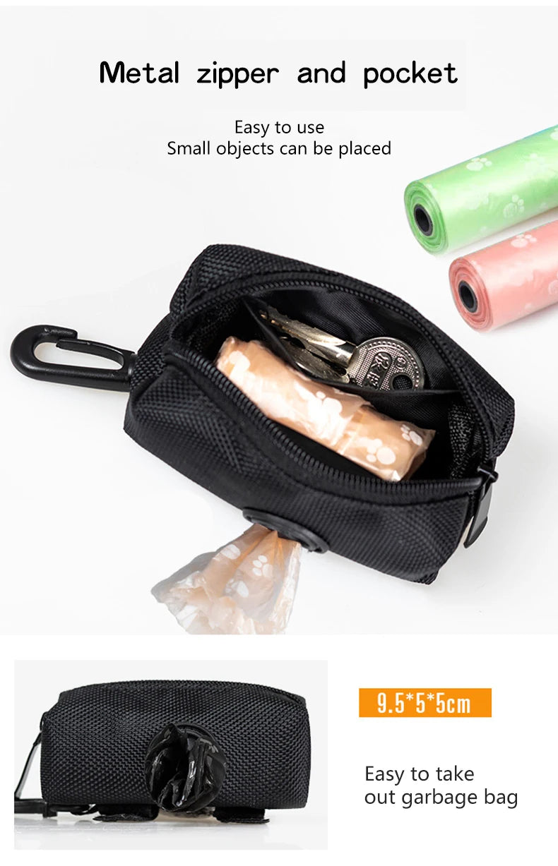 Soporte para Bolsas de Excrementos de Perro para Correa Accesorio Ajustable para Bolsas de Basura de Viaje Pequeñas Dispensador de Bolsas de Excrementos para Perros Herramientas de Limpieza para Mascotas