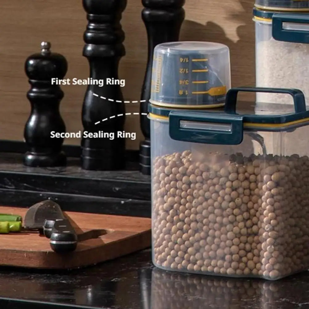 Contenedor premium para alimentos de mascotas con cierre hermético - Duradero, gran capacidad, fácil de limpiar y diseño elegante para perros y gatos