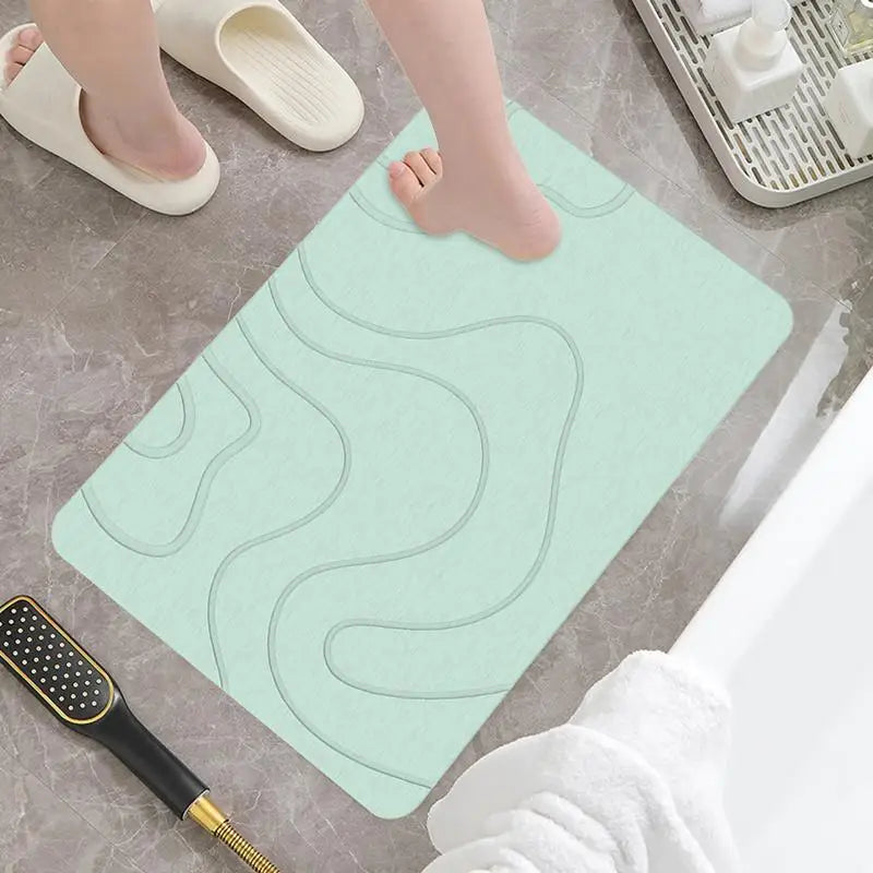 Alfombra de baño antideslizante con fuertes ventosas para ducha, bañera, suelo, suave, cómoda, de secado rápido