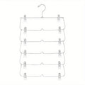6-Tier Skirt & Pants Hanger with Adjustable Clips