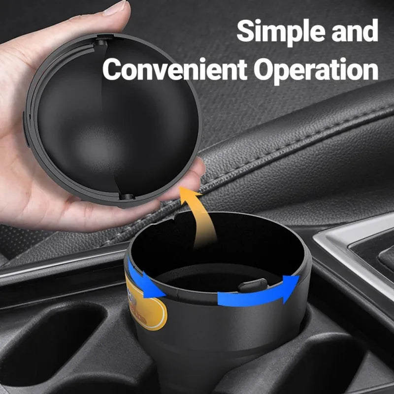 Cubo de basura universal para coche, organizador de almacenamiento de coche con tapa oscilante, mini cubo de basura hermético para vehículo