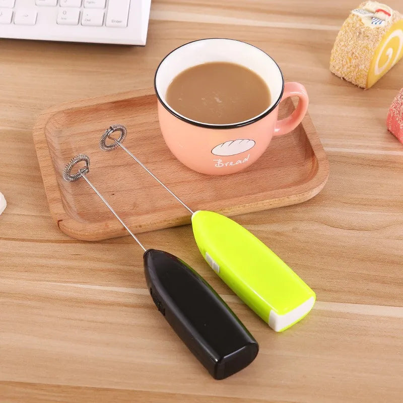 Handheld Electric Milk Frother – Battery-Powered Coffee & Drink Mixer