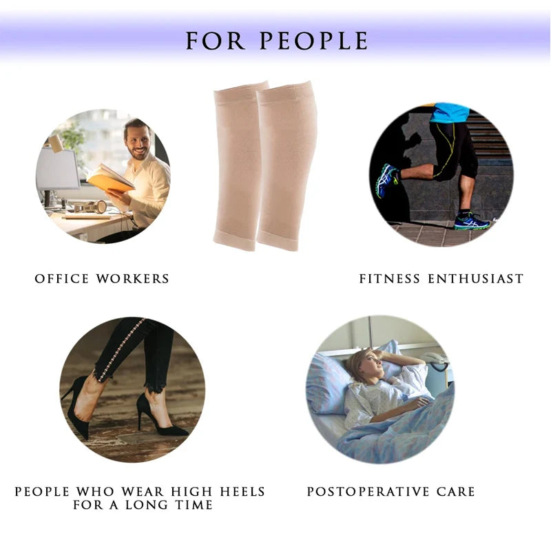 Calf Compression Sleeves for Women & Men – Graduated Compression Socks for Running, Sports, Travel & Daily Leg Support
