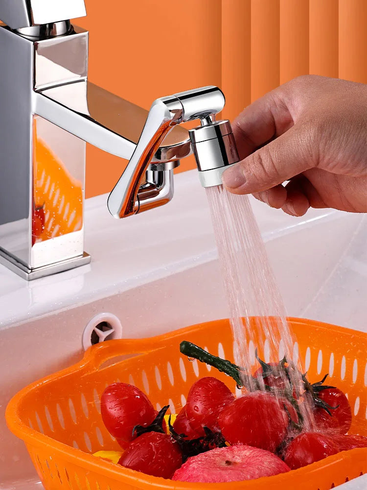 Extensor de grifo de acero inoxidable giratorio 1080°, boquilla pulverizadora para grifo, aireador mezclador de baño universal, 2 modos de pulverización