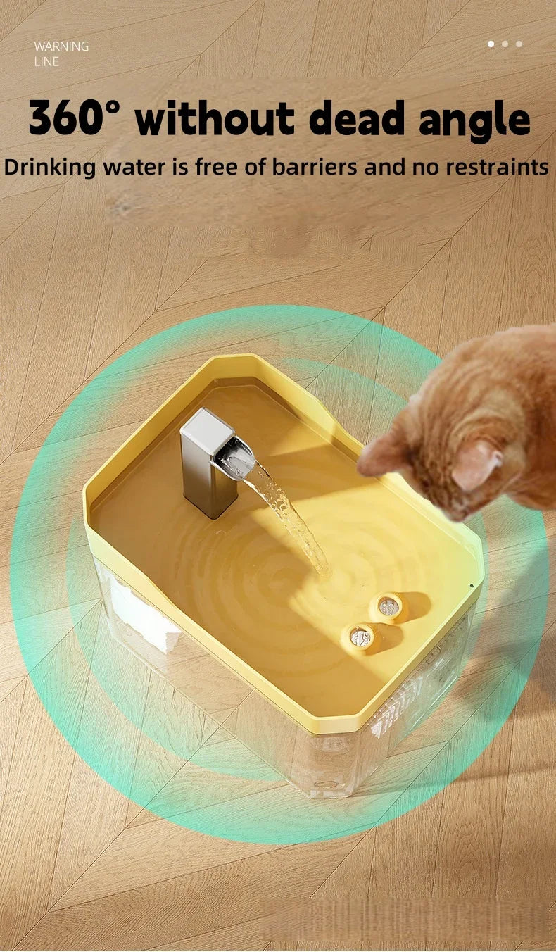 Automatic Cat Water Fountain – 1.5L Filtered Pet Drinking Dispenser with Quiet USB Pump & Fresh Water Circulation