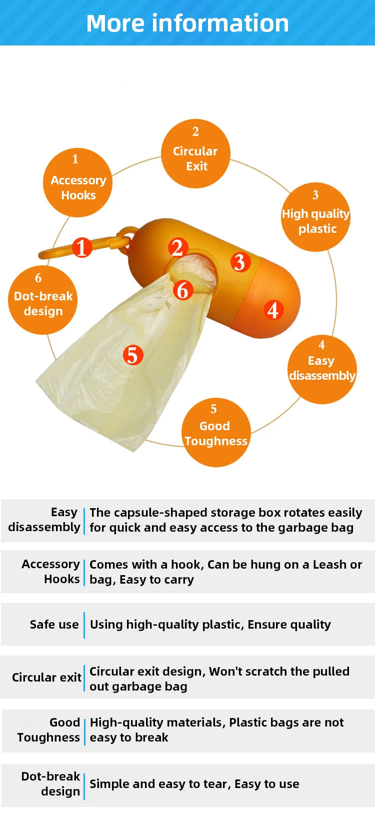 Dog Poop Bag Dispenser – Portable Pet Waste Bag Holder for Easy Cleanup During Walks & Outdoor Activities