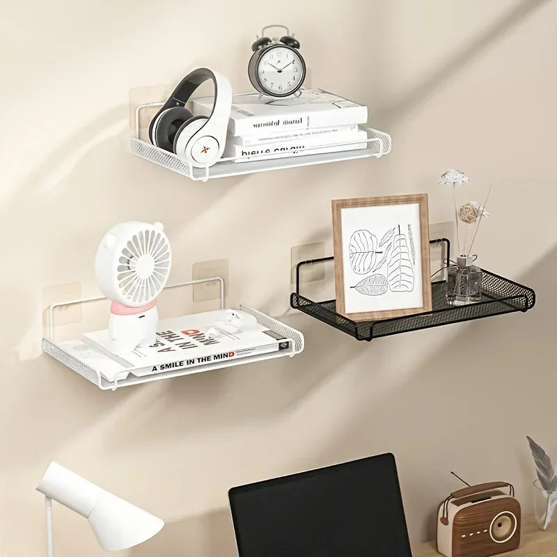 Wall-Mounted Router Shelf – No-Drill Stainless Steel Organizer for WiFi Router, TV Box & Cable Management