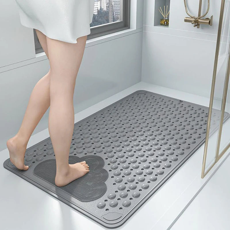 Non-Slip PVC Bath Mat – 34 × 68 cm Shower Safety Mat with Suction Cups & Massage Texture for Bathtub and Bathroom