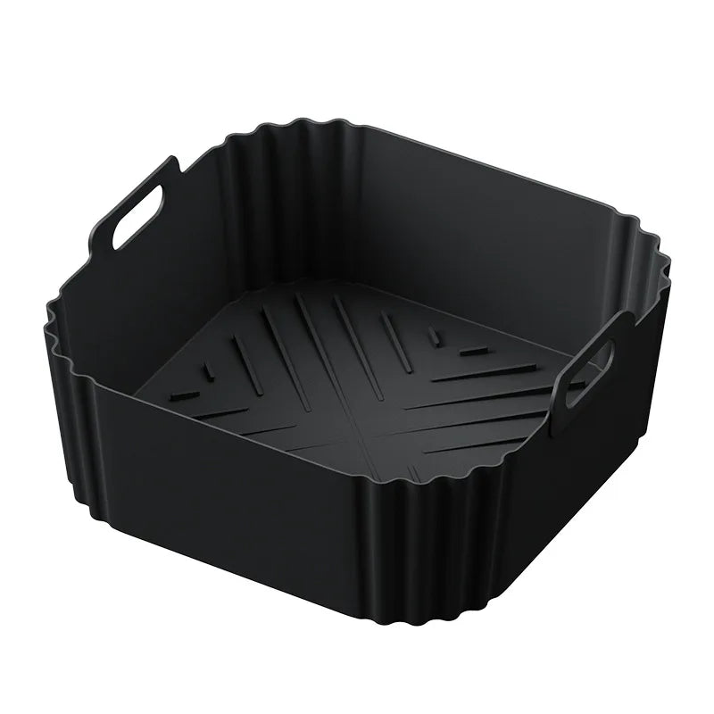 Revestimientos de silicona de 22.5cm para freidoras de aire, cestas antiadherentes reutilizables para Ninja AF181 AF180 AF141 AF140 y otros accesorios para freidoras de aire de 5-8QT