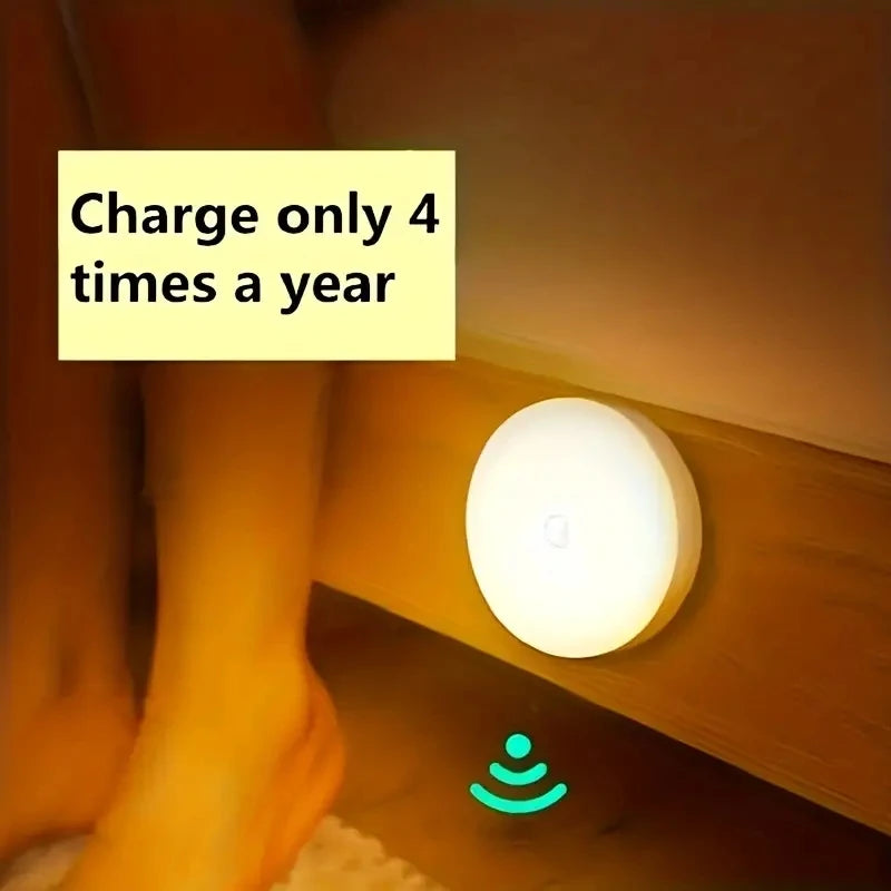 1 Luz nocturna con sensor de movimiento - Lámpara detectora LED inalámbrica para dormitorio, escalera, armario y decoración de habitaciones