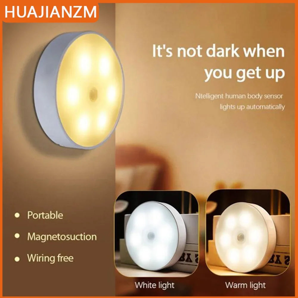 Rechargeable Motion Sensor Night Light – Adjustable LED Light for Bedroom, Stairs & Closet