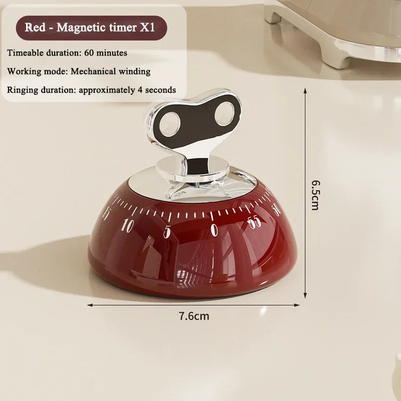 Temporizador magnético de cocina Manual, Reloj despertador con cuenta regresiva, Temporizador digital mecánico de cocina, Cronómetro de estudio para cocinar y ducha