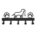 Dog Paw Wall Hook Rack – 5-Hook Metal Organizer for Leashes, Keys, Coats, Towels & Pet Accessories