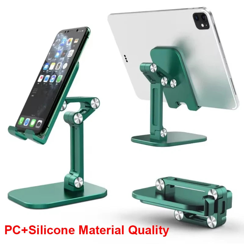 Foldable Adjustable Phone & Tablet Stand – 3-Section Desktop Holder