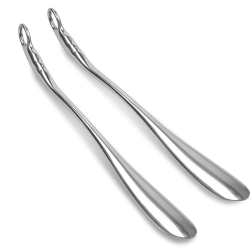 Calzadores Profesionales de Metal Mango Largo 52cm de Longitud Aleación Para Ponerse Zapatos Cómodamente Calzador Cuchara Colgante de Cuero de Tacón Alto