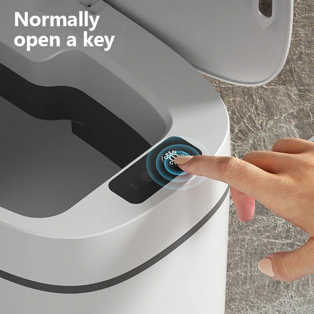 14L Smart Sensor Trash Can with Lid | Touchless Automatic Waste Bin for Kitchen & Bathroom