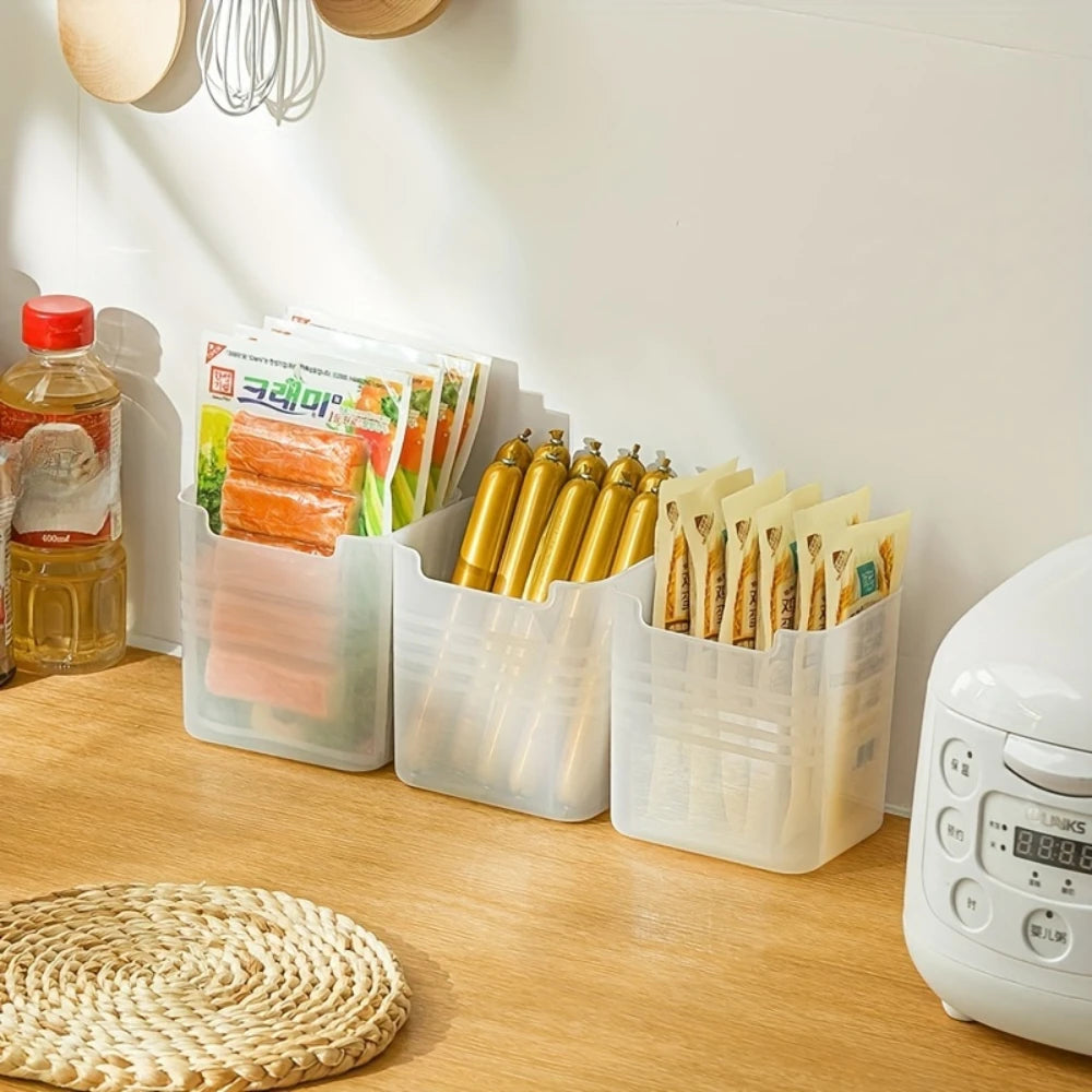 6-Pack Clear Refrigerator Storage Bins with Handles – BPA-Free Food Organizers
