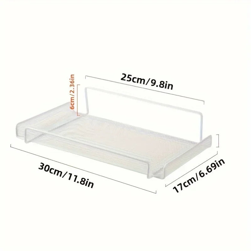 Wall-Mounted Router Shelf – No-Drill Stainless Steel Organizer for WiFi Router, TV Box & Cable Management