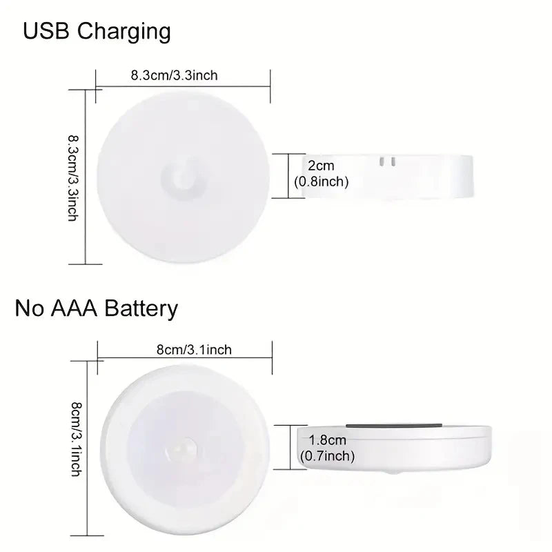 1 Luz nocturna con sensor de movimiento - Lámpara detectora LED inalámbrica para dormitorio, escalera, armario y decoración de habitaciones