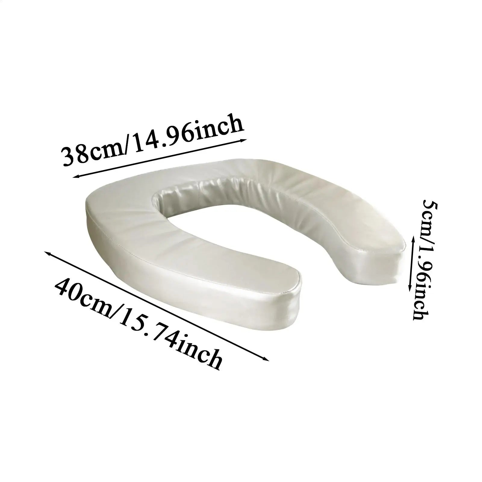 Raised Toilet Seat Cushion – Thick Waterproof U-Shaped Toilet Seat Riser with High-Density Foam for Seniors, Disabled & Post-Surgery Recovery