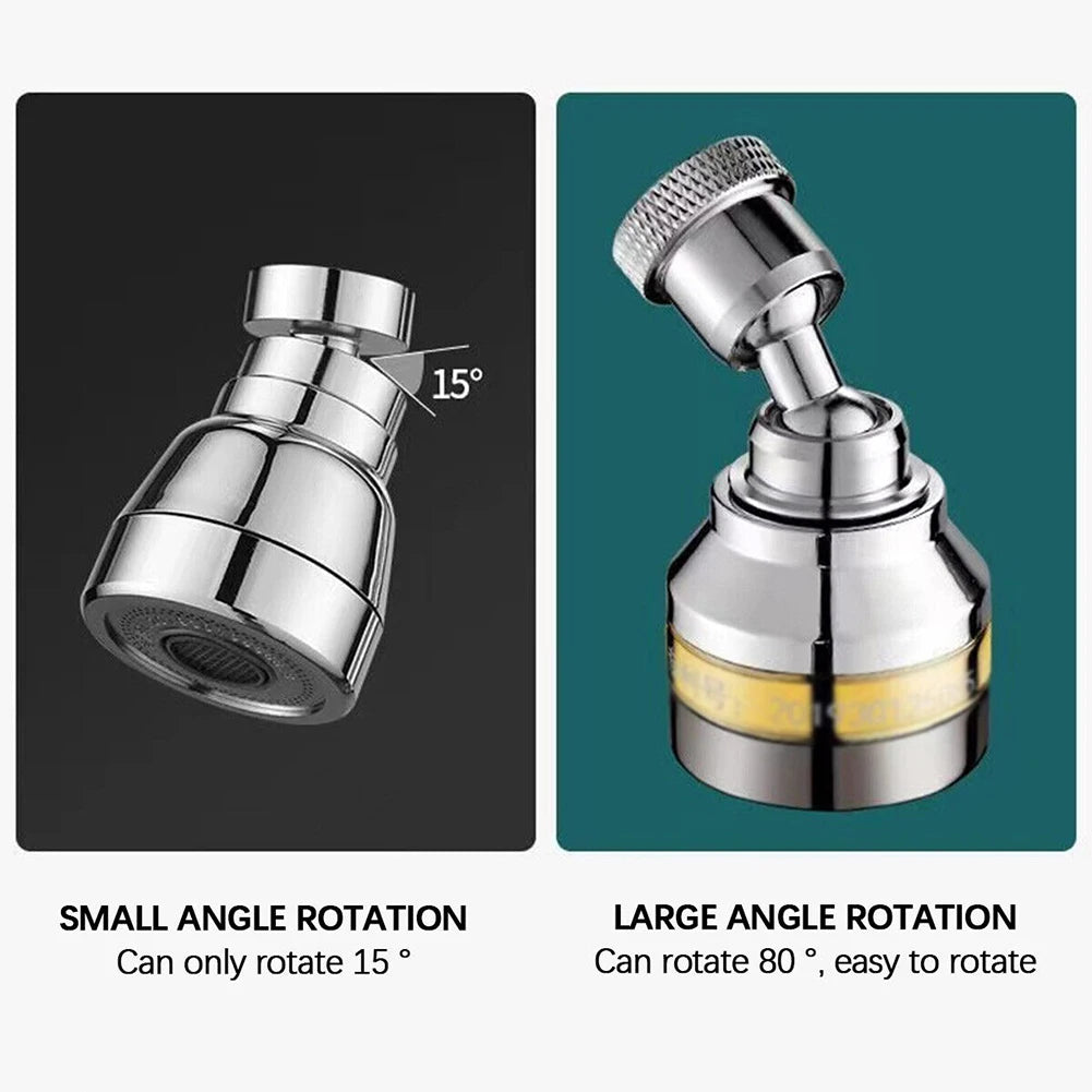 360° Flexible Stainless Steel Faucet Extender with 3 Spray Modes for Kitchen & Bathroom Sink