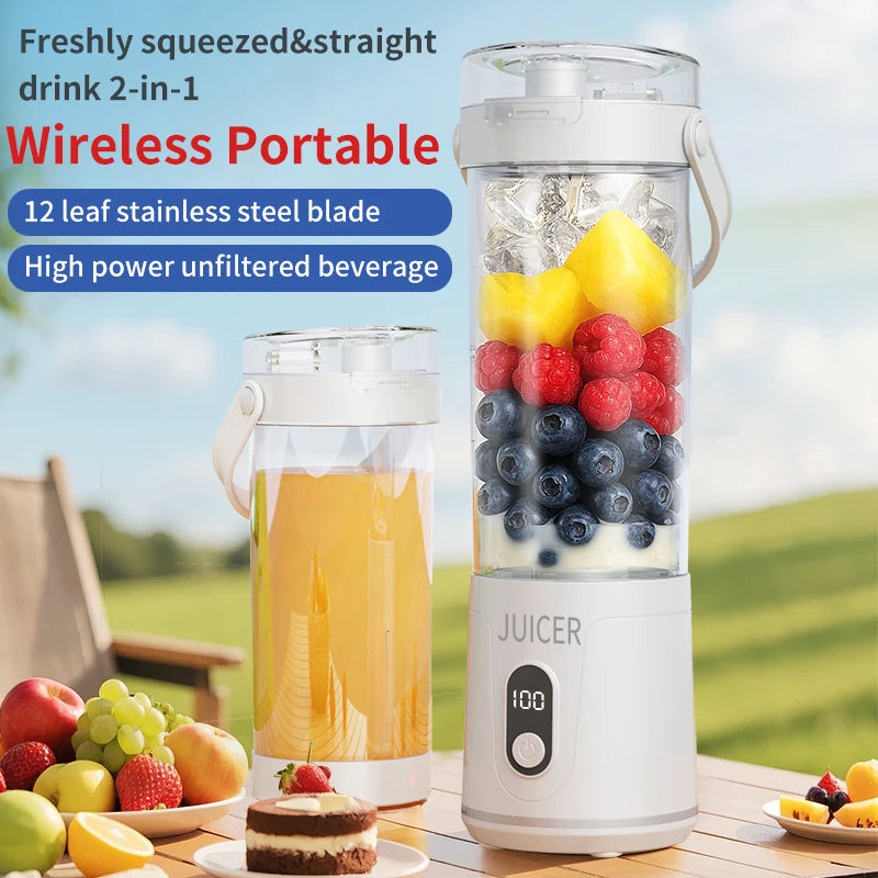 Vaso Licuadora Portátil, Licuadora Eléctrica USB, Mini Licuadora, Licuadora Portátil para Batidos y Smoothies