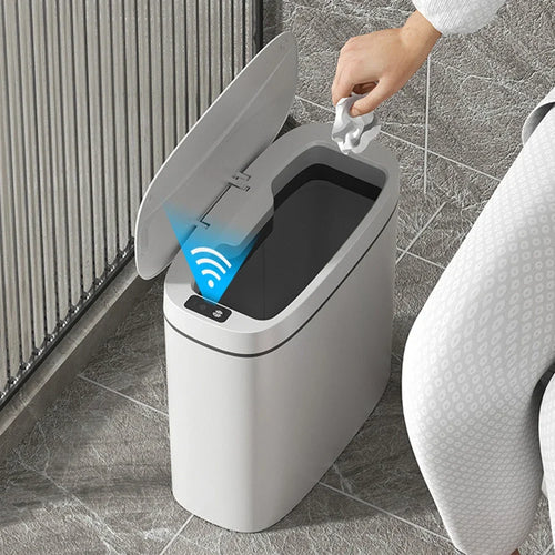 14L Smart Sensor Trash Can with Lid | Touchless Automatic Waste Bin for Kitchen & Bathroom