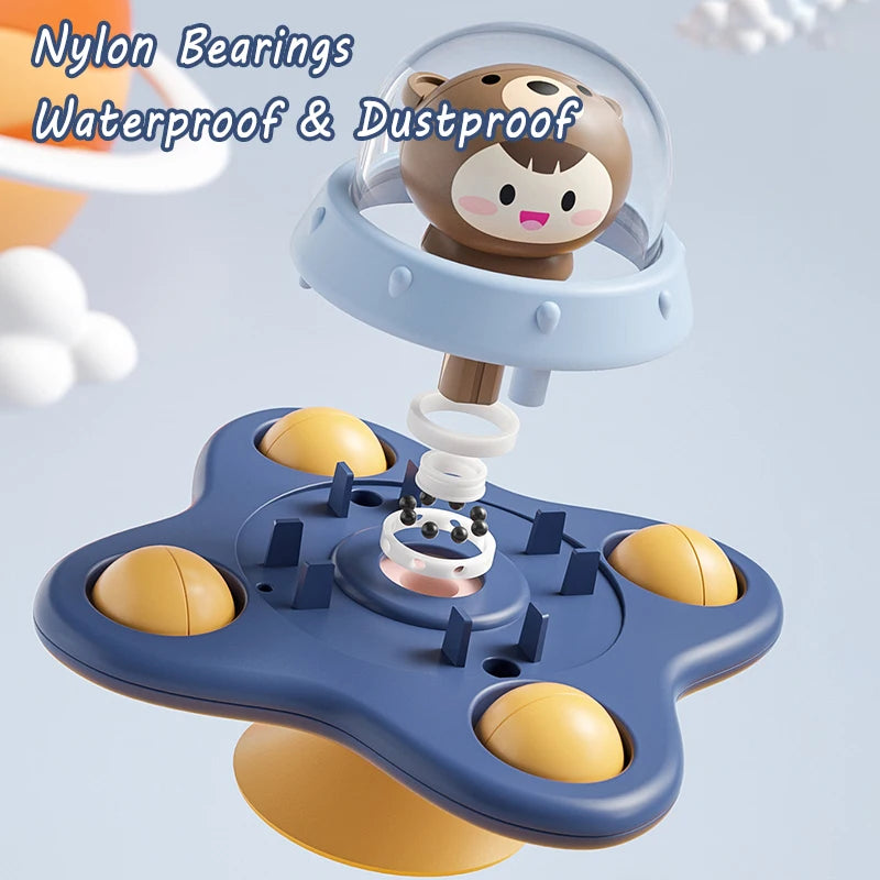 Montessori Suction Cup Spinner Toys – Sensory Spinning Bath & High Chair Toys for Toddlers and Babies Ages 3+