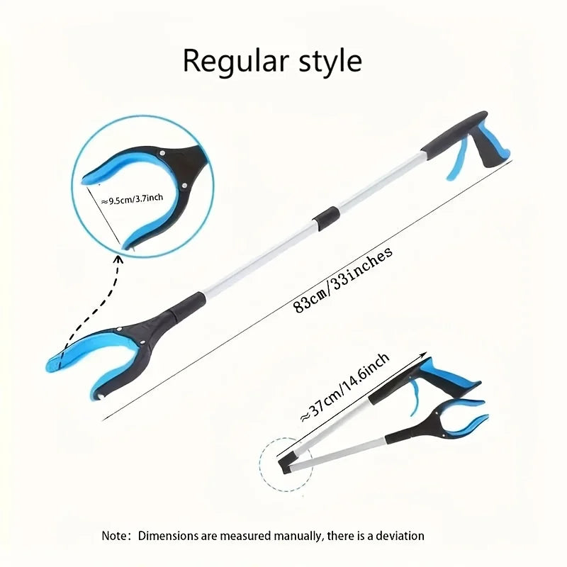 Foldable Reacher Grabber Tool – 360° Rotating Jaw with Magnetic Tip, Lightweight Pick-Up Tool for Seniors, Home & Outdoor Use