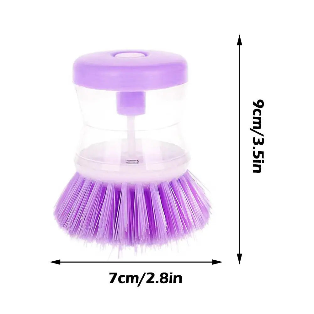 Dish Scrub Brush with Soap Dispenser – Automatic Soap Dispensing Kitchen Cleaning Brush