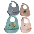 Baberos de silicona para niños y niñas para bebés y niños pequeños, babero de alimentación suave impermeable ajustable con recolector de alimentos grande, sin BPA