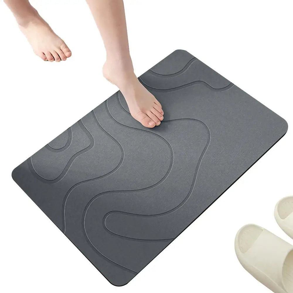 Alfombra de baño antideslizante con fuertes ventosas para ducha, bañera, suelo, suave, cómoda, de secado rápido